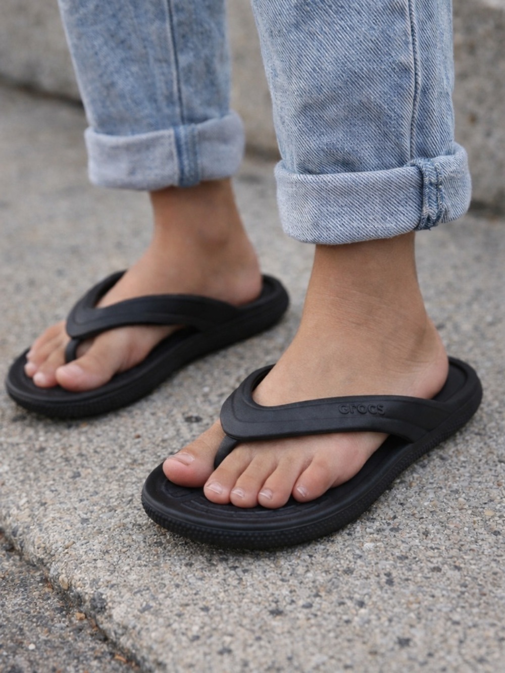 Crocs Kids Classic Flip Flops Black Size J1 Youth 1 Lightweight Sandals